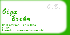 olga brehm business card